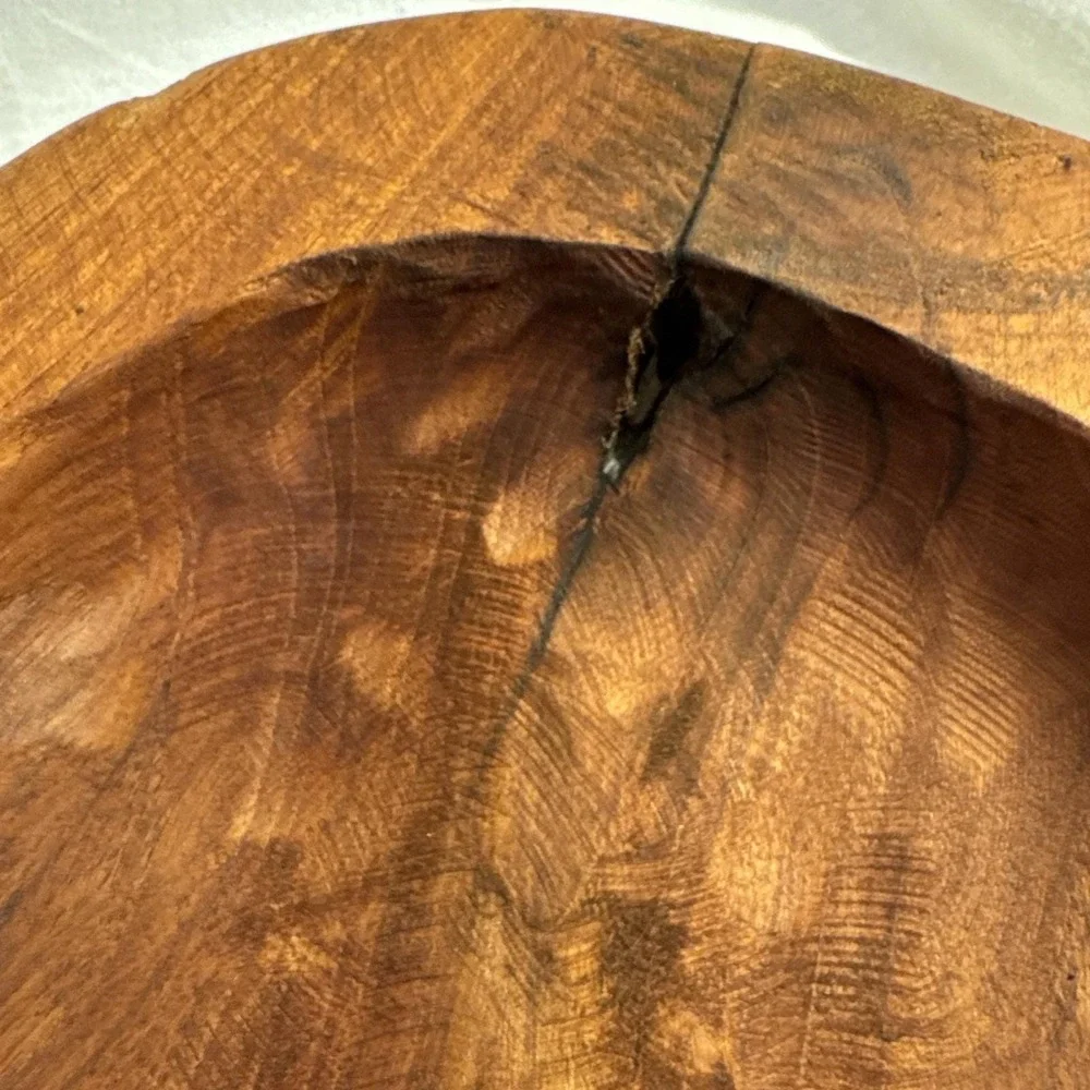 Handmade Natural Edge Solid Wood Bowl 12